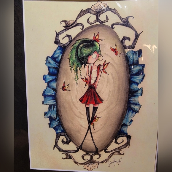 *🎃 Sale* Butterfly& Firefly Girl OddLittleArtStudio By Sabrina Leigh Prints - Picture 5 of 8